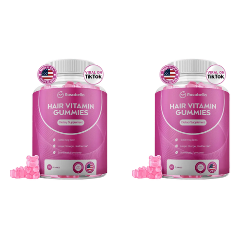 Rosabella Biotin Gummies (5000mg) for Hair, Skin & Nails Growth-