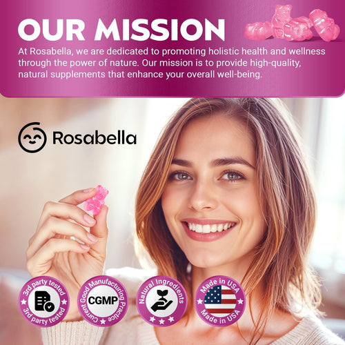 Rosabella Biotin Gummies for Hair, Skin & Nails