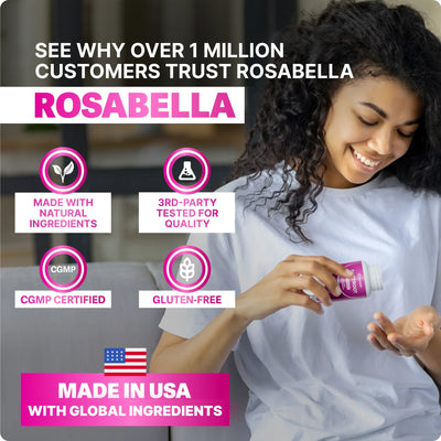 Rosabella Organic Beetroot Capsules (1300mg) for Blood Flow & Heart Health Bogo