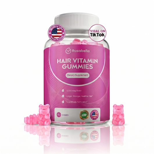 Rosabella Biotin Gummies (5000mg) for Hair, Skin & Nails Growth-